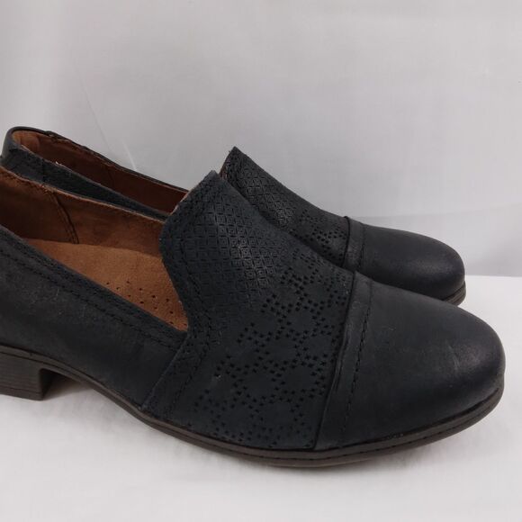 Rockport Cobb Hill Crosbie Slip On Loafer Black Leather Comfort Womens 7.5 - Picture 3 of 15